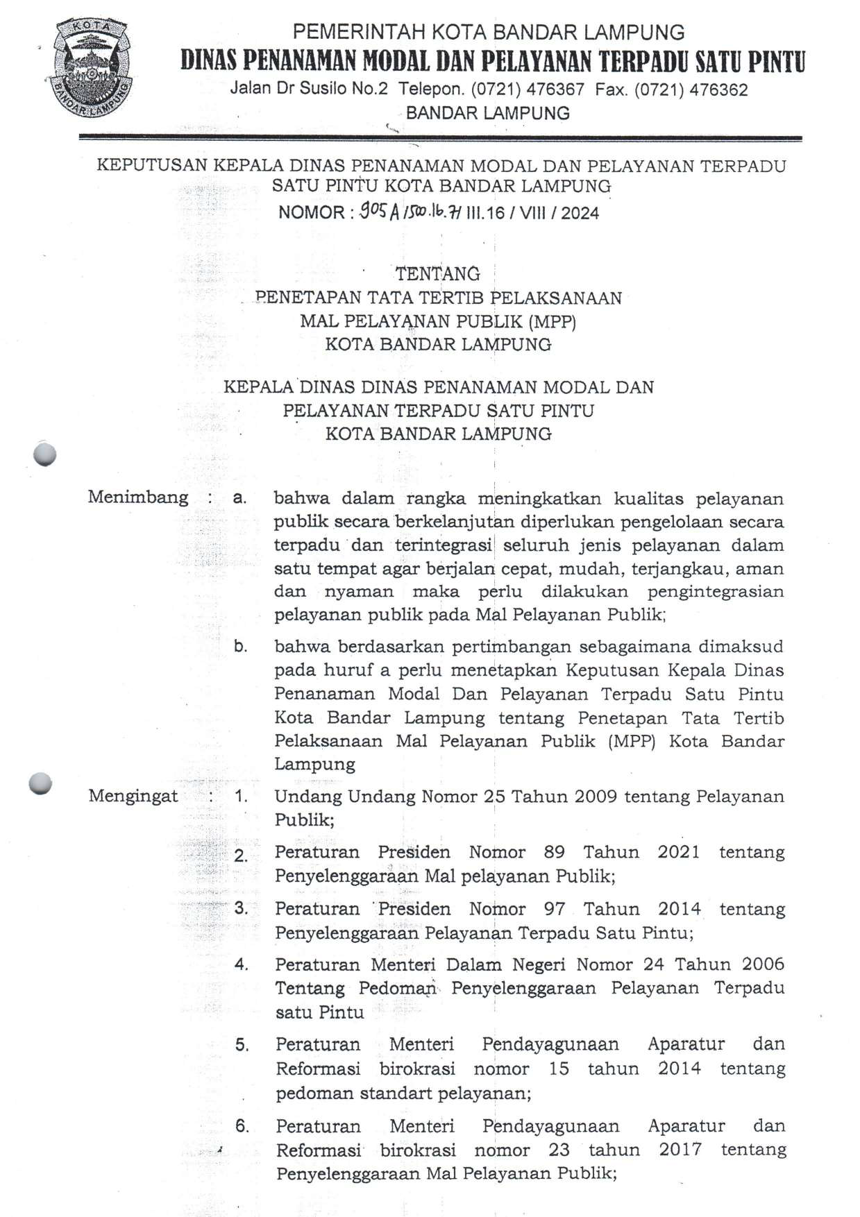 Tata Tertib MPP